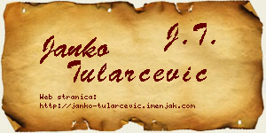 Janko Tularčević vizit kartica